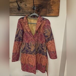 Vintage Quilted Jacket With Wooden Buttons